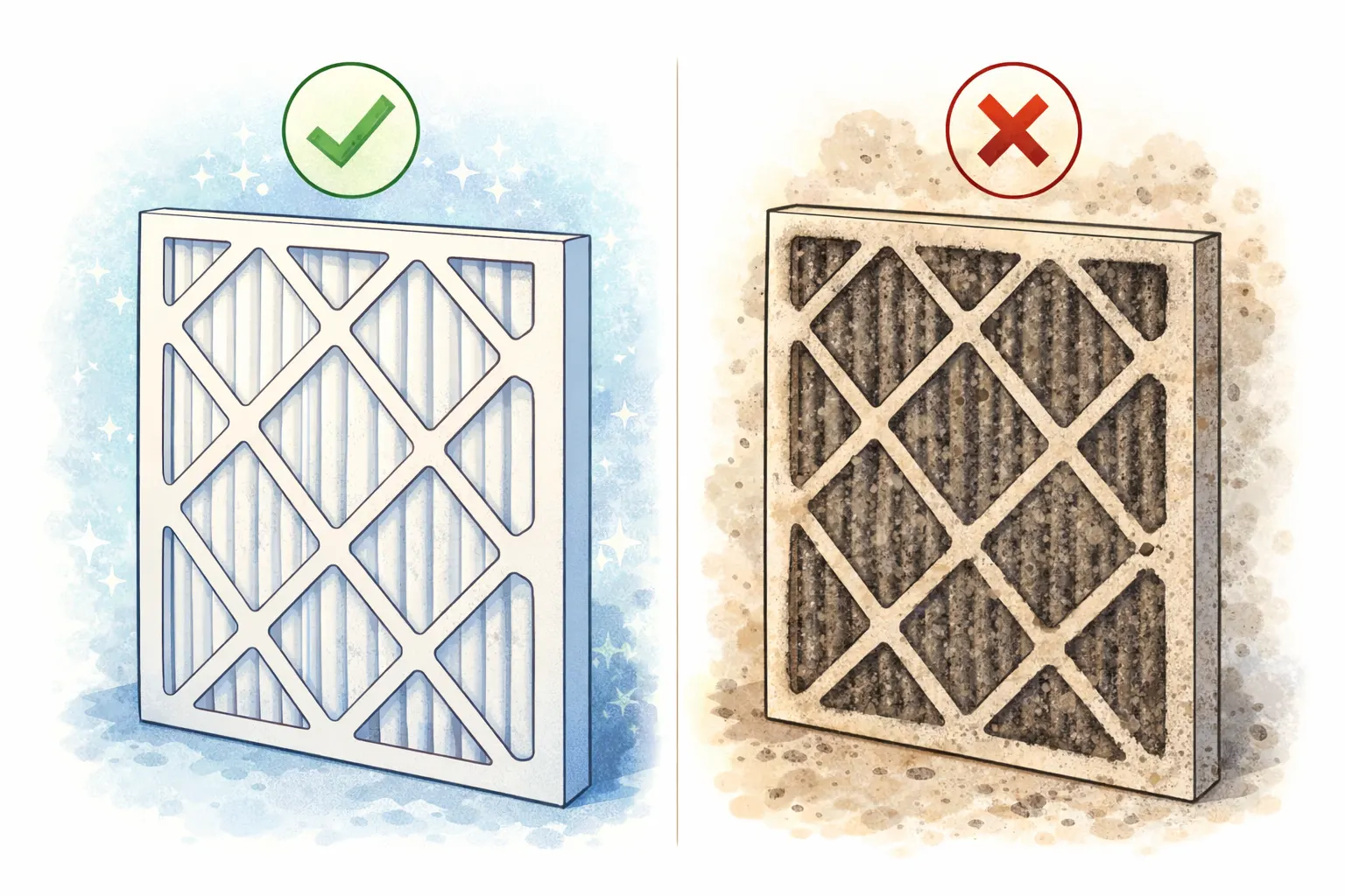 clean vs dirty air filter