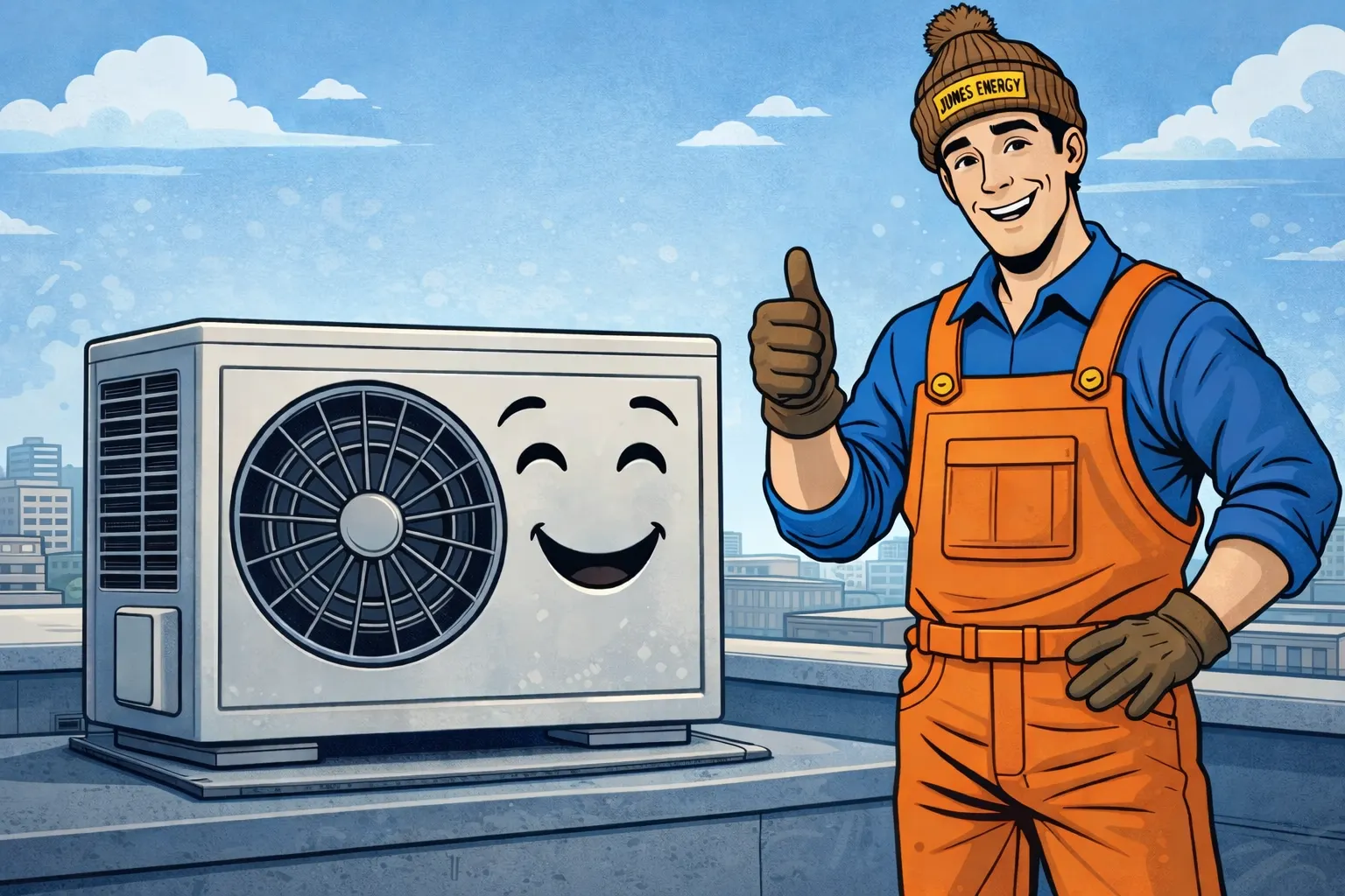 well maintained HVAC unit functioning correctly thanks to Jonas Energy