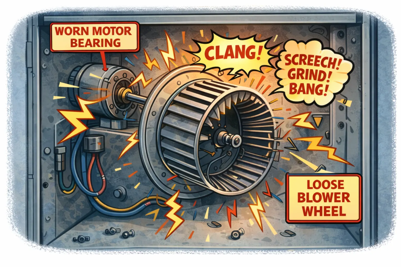 noisy, worn out heather motor