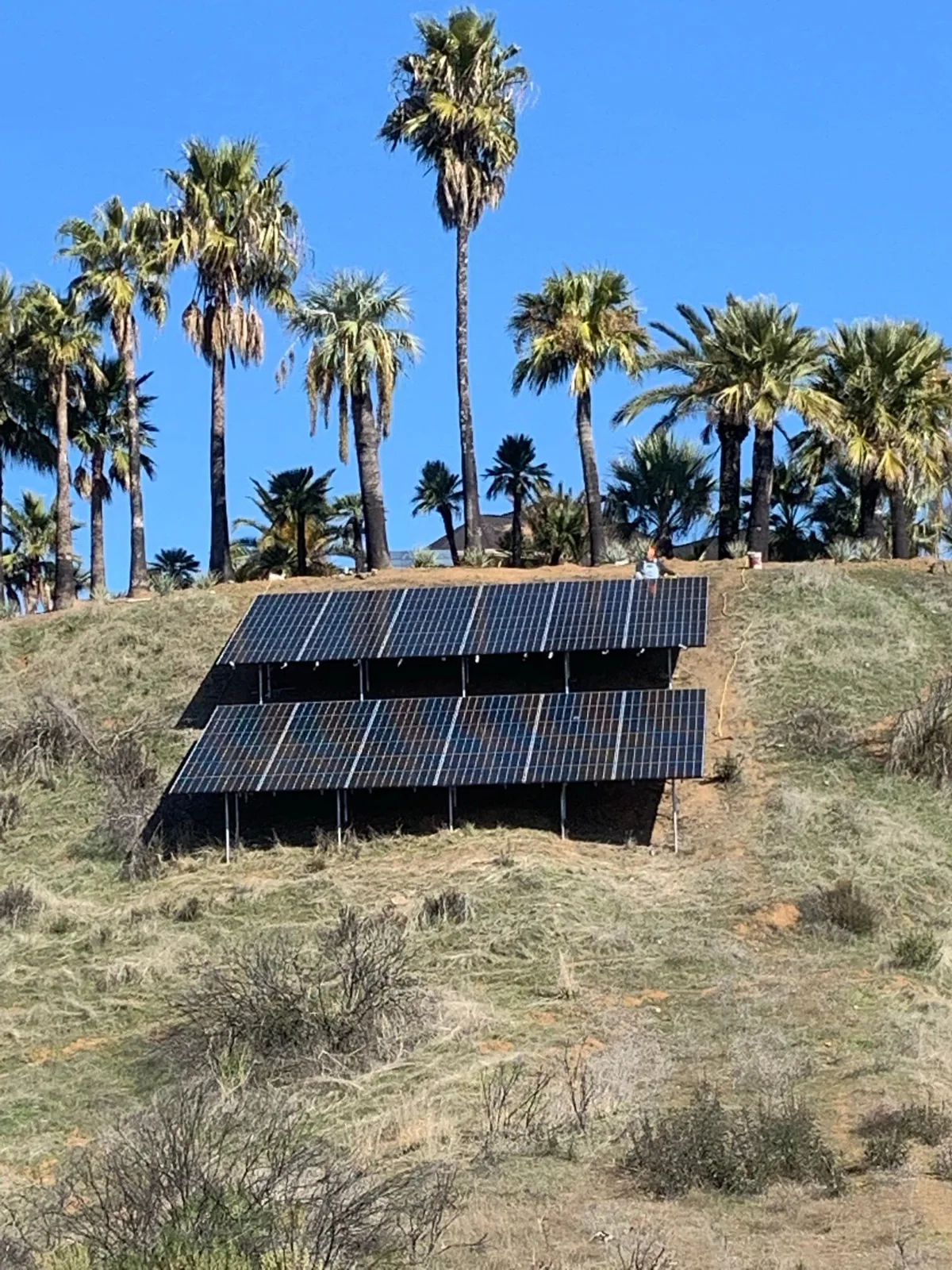 Solar panels installed on a residential property