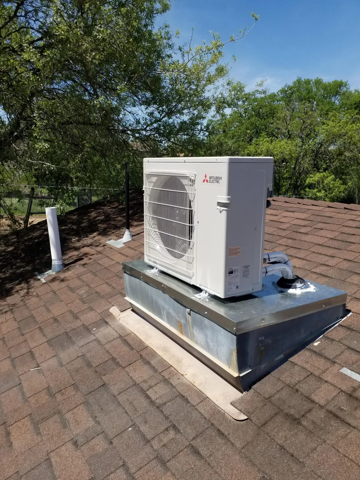 Outdoor mini-split condenser installation